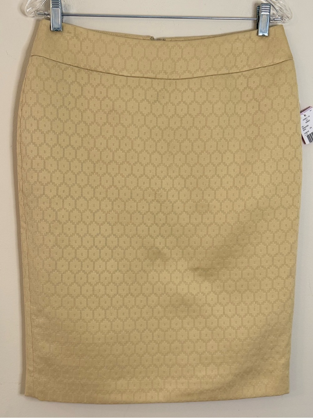 9&CO. July Bamboo yellow gold mini skirt honeycomb pattern SZ 6
